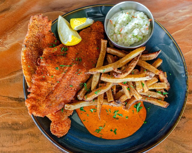 Fried Blue Catfish.